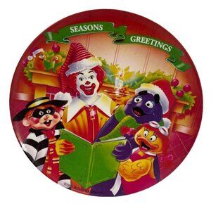 McDonald’s Melamine Dinner Collectible Plate Christmas Seasons Greetings 1995